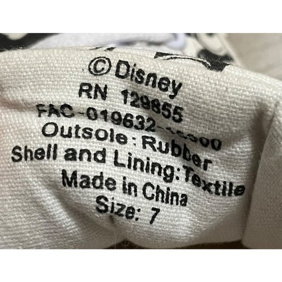 DISNEY MICKEY MOUSE WOMENS  CASUAL LOW TOP LACE  BLACK & WHITE SIZE 7 SNEAKER - Picture 6 of 8